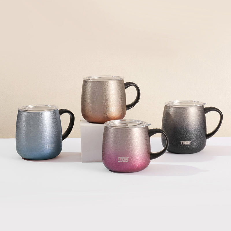 Gradient Vacuum Coffee Mug with Plastic Handle Table Mug 473 ML TS-8761