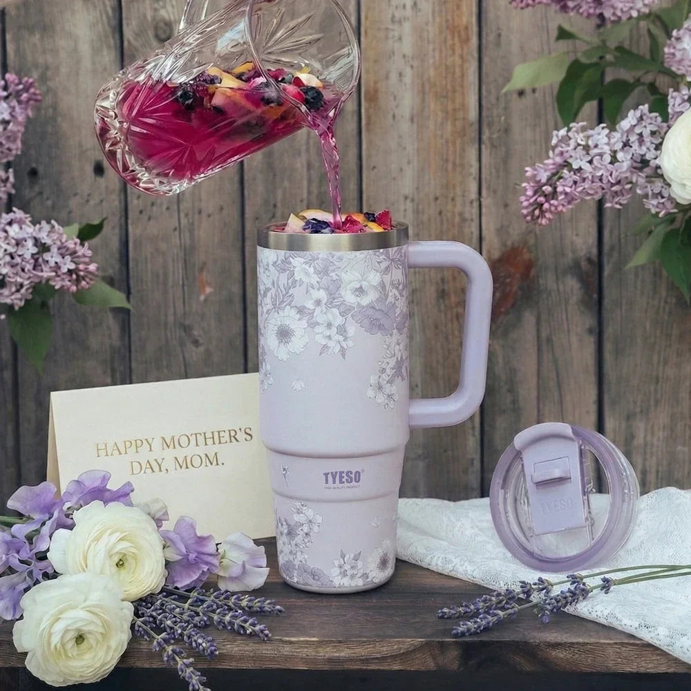 Floral Veil Aura Insulated Travel Tumbler 900 ML - 8868