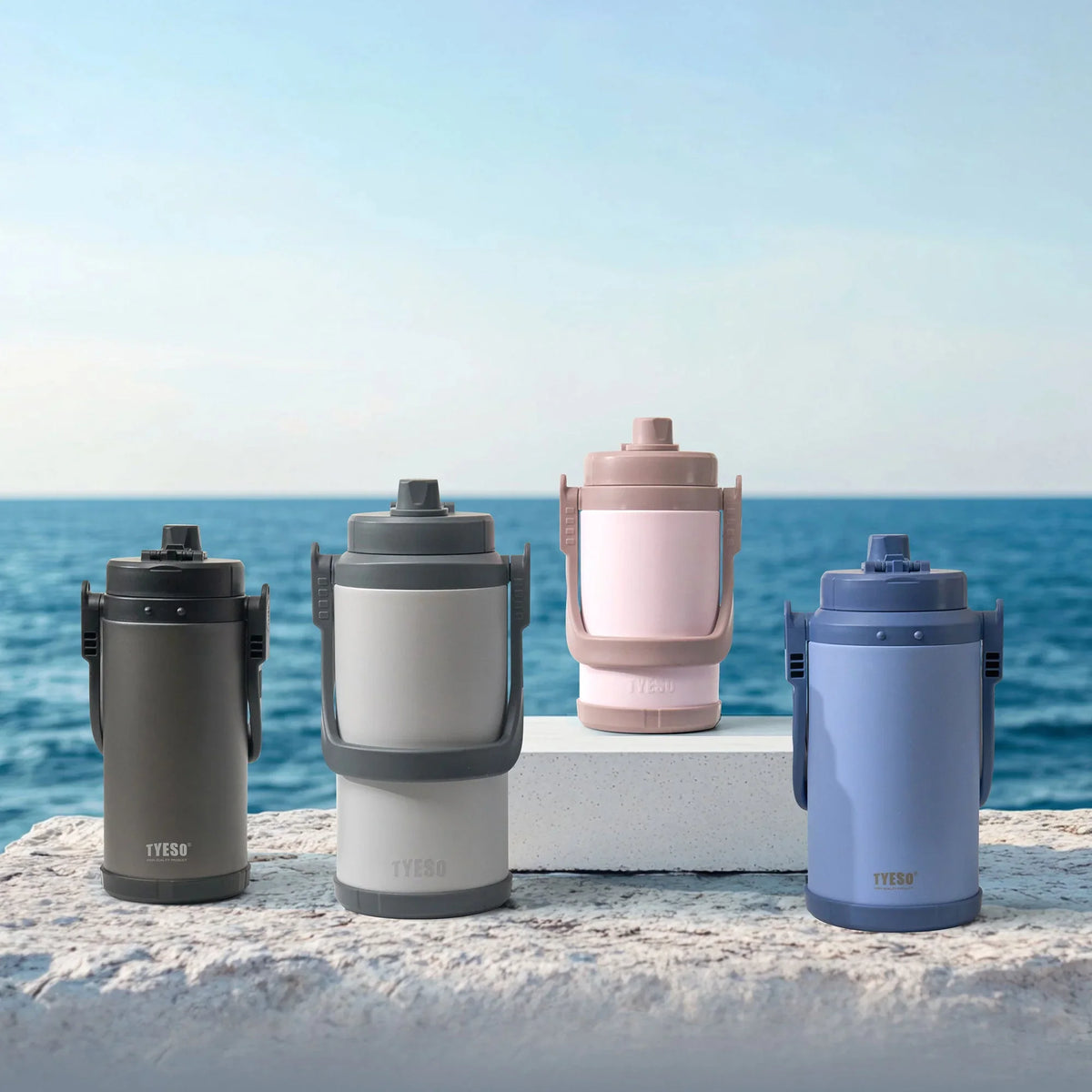 TYESO STOCK Large Sports Bottle colour range